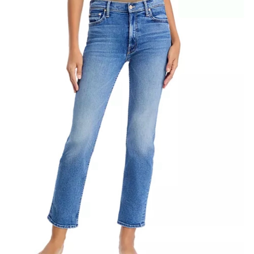 MOTHER Light Blue Straight-Leg Jeans